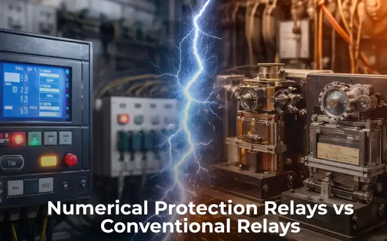 Numerical protection relays used in modern industrial electrical protection systems