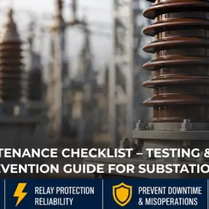 Capacitor Voltage Transformer maintenance in substation showing CVT equipment and insulators