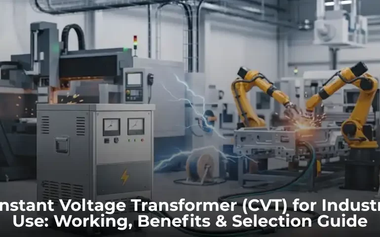 Constant Voltage Transformer used in industrial power system for stable voltage supply