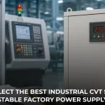 Industrial Constant Voltage Transformer (CVT) system for stable factory power supply and CNC machine protection