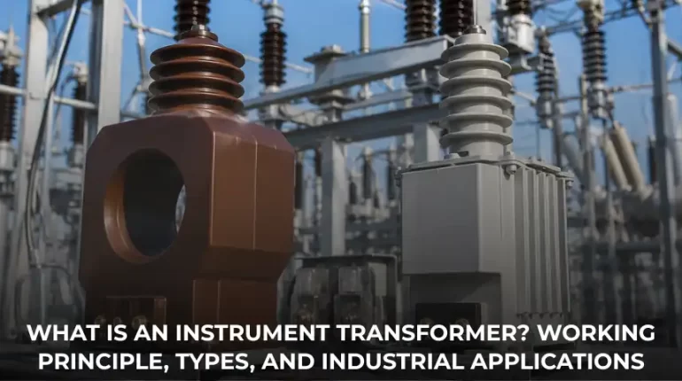 Instrument transformer installed in an electrical substation for power system measurement and protection