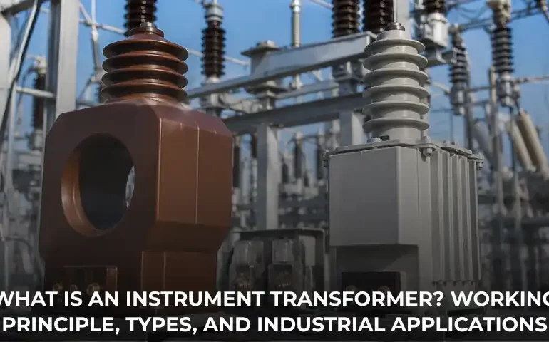 Instrument transformer installed in an electrical substation for power system measurement and protection