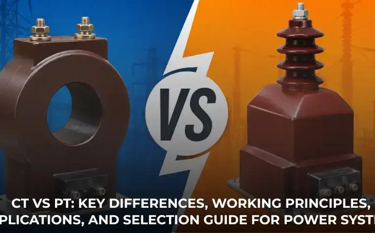 Current Transformer (CT) and Potential Transformer (PT) comparison used in electrical substations and power system protection