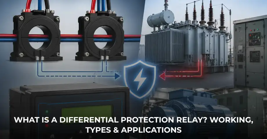 Differential Protection Relay working principle for transformer and motor protection