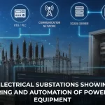 SCADA for Electrical Substations showing real-time monitoring and automation of power system equipment