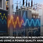 Harmonic distortion analysis in industrial power systems using a power quality analyser